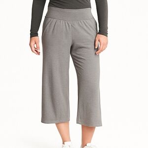 Athleta Gray Wide Leg Cropped Pants Size Small